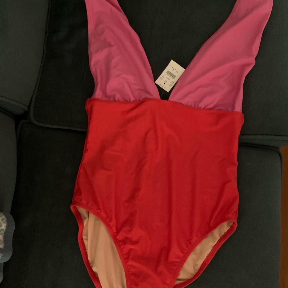 J Crew Plunge V-neck one-piece New NWT L - Picture 5 of 7